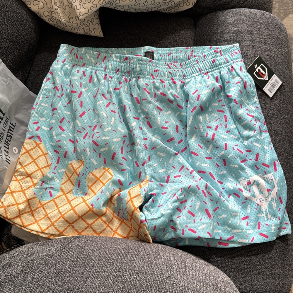 *NEW* Baseball Lifestyle ice cream shorts in Cotton Candy (Adult Medium)